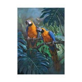 Peinture sur toile de couple de perroquet