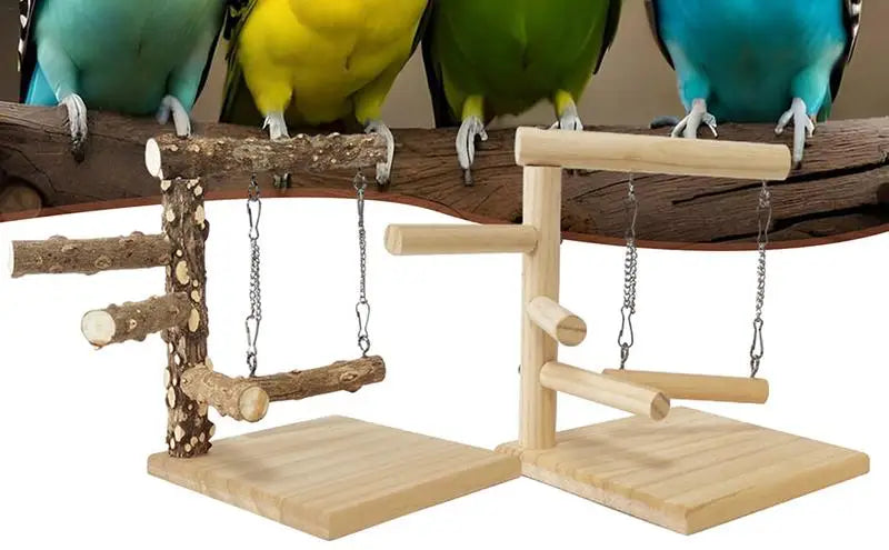 Perchoir pour perroquet en bois