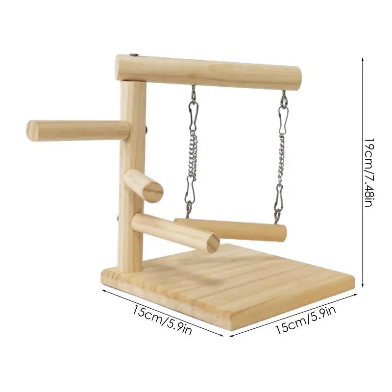 Perchoir pour perroquet en bois