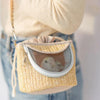 Sac à main pour perroquet en paille tissée