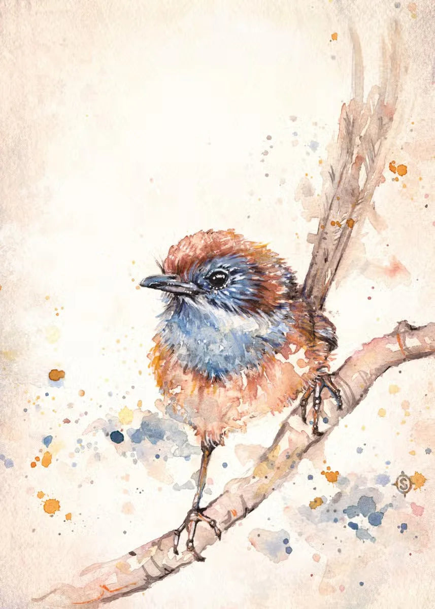 Tableau peinture oiseaux