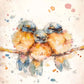 Tableau peinture oiseaux