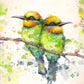 Tableau peinture oiseaux