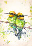 Tableau peinture oiseaux