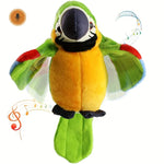 Talking Macaw Parrot Repeat What You Say Stuffed Animal