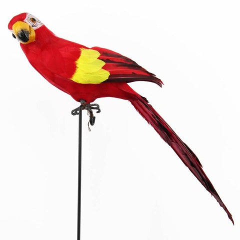 Figurine perroquet rouge