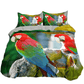Housse de couette imprimé perroquet