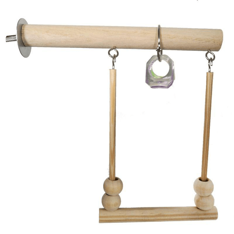 Jouet en bois pour perroquet