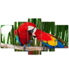 Peinture sur toile trityque perroquet