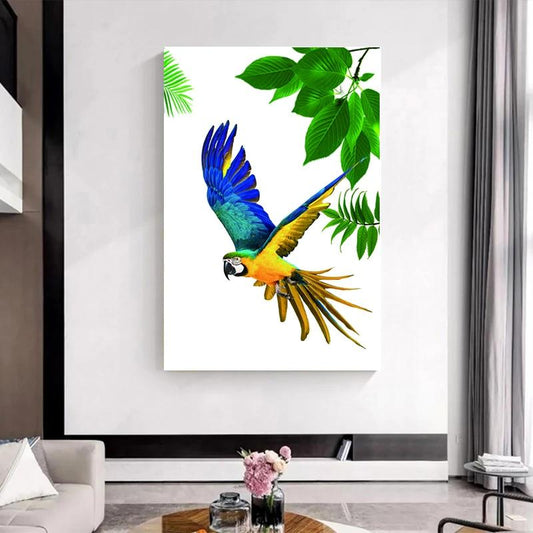 Perroquet sur toile