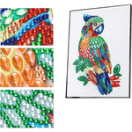 Pixel art perroquet perles