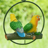 Statue couple de perroquet