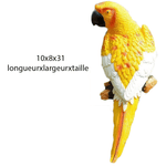 Statue perroquet jaune