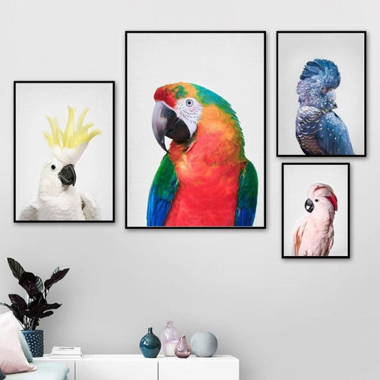 Tableau sur toile perroquet