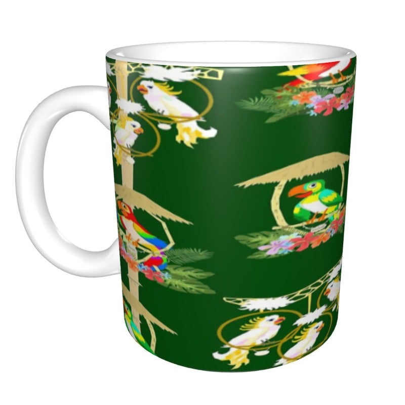 Tasses cafe perroquet