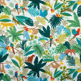 Tissu jungle perroquet