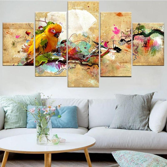 Toile perroquet moderne