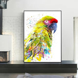 Toile perroquets multicolores